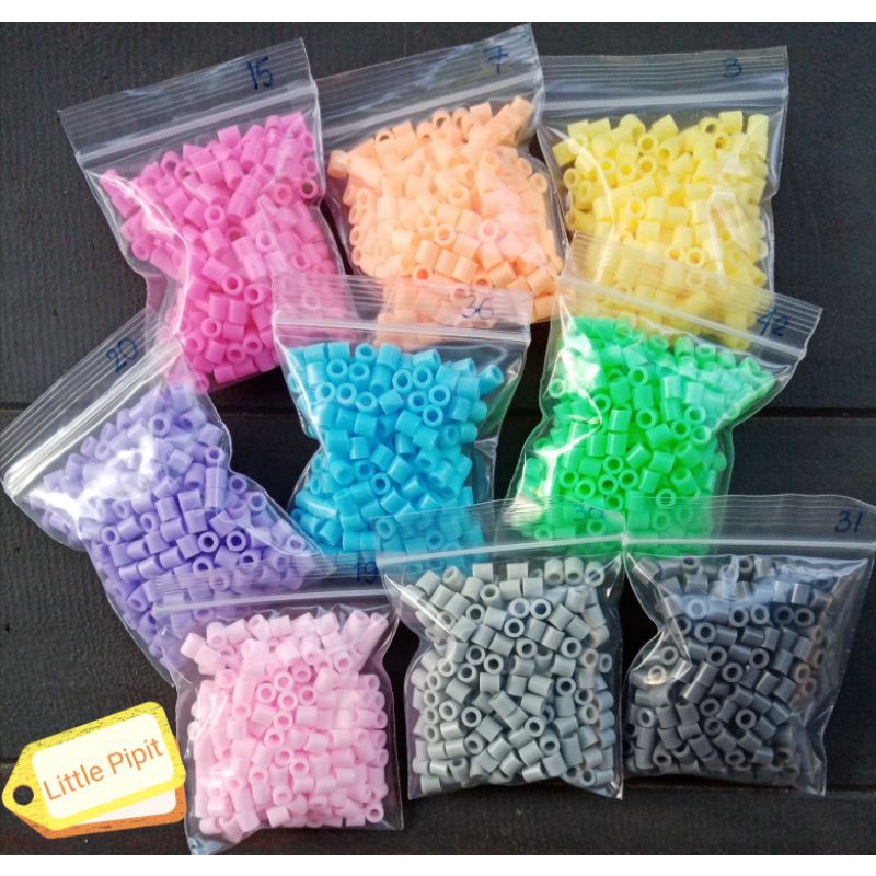 ภาพสินค้าMidi 5mm​ Fuse Beads เม็ดบีท รีดร้อน 5 มิล ลูกปัด Hama Perler Bead จากร้าน amramay บน Shopee ภาพที่ 2