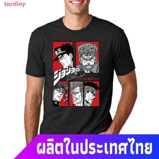 เสื้อยืดสีขาวเสื้อยืดคอกลมเสื้อยืดผู้ชายและผู้หญิง Jojo Bizarre Adventure Design Manga Anime Cool Novelty Funny Mens T-