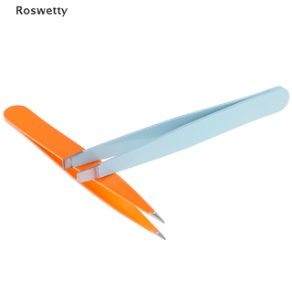 Roswetty Point Tip/Flat Tip Eyebrow Tweezer Stainless Steel Eyes Tweezers Removal Tools VN