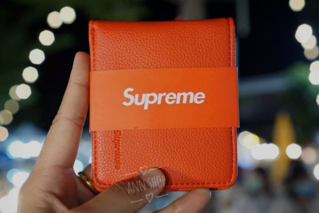 เป๋าตังค์-supreme-พร้อมกล่อง-แบบพับ