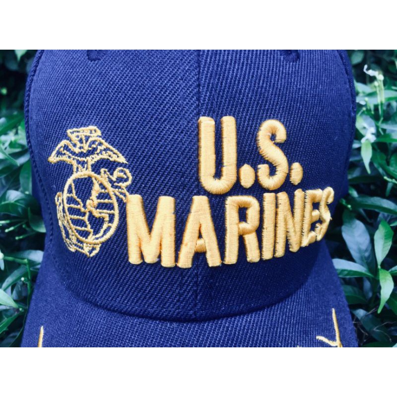 หมวกปัก-ทหารเรือ-usmc-สีน้ำเงินเข้ม-สวยมากๆ