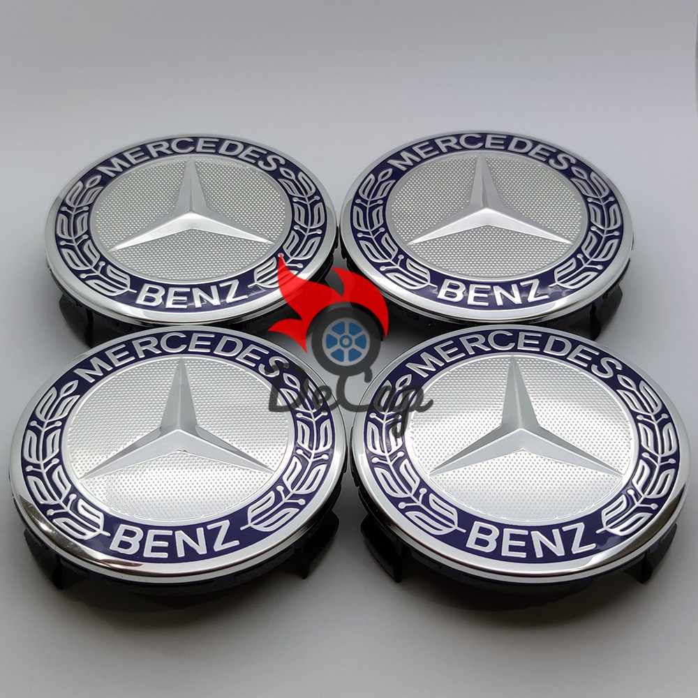 ฝาล้อแม็ก-ฝาดุมล้อ-mercedes-benz-ขนาด-75-mm-4-ฝา