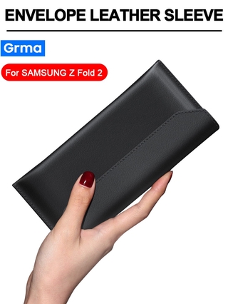 Luxury Genuine Leather Protective Pouch Wallet Bag For Samsung Galaxy Z Fold 2 Fold2 Folder 2 W20 Cowhide Sleeve Phone Case