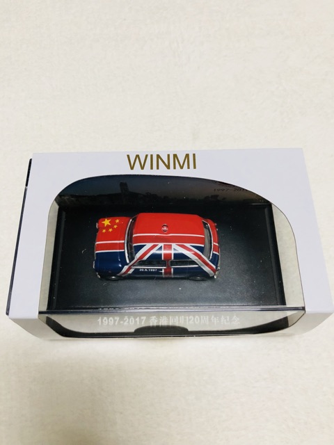 winmi-mini-cooper-ลายธงชาติจีน-อังกฤษ-scale1-43-พร้อมกล่องอะคริลิคใส