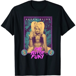 เสื้อยืดโอเวอร์ไซส์เสื้อยืด พิมพ์ลายโปสเตอร์หินอ่อน Wwe Alexa BlissS-3XL