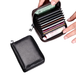 ภาพขนาดย่อของสินค้ากระเป๋าใส่บัตร หนังแท้ กระเป๋านามบัตร เก็บบัตร ธนบัตร เหรียญ