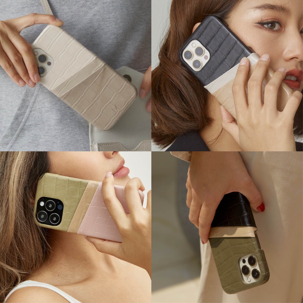 ภาพหน้าปกสินค้า(12 series)MUSE 3Tone Card Holder Phone Case EARTH TONE จากร้าน muse.onthemove บน Shopee