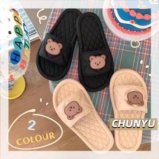สินค้า CHUNYU 🐻น้องเท้าแตะน้องหมี โอปปาสุดๆ รองเท้าแตะแฟชั่น รองเท้ากันลื่น🐻 s17