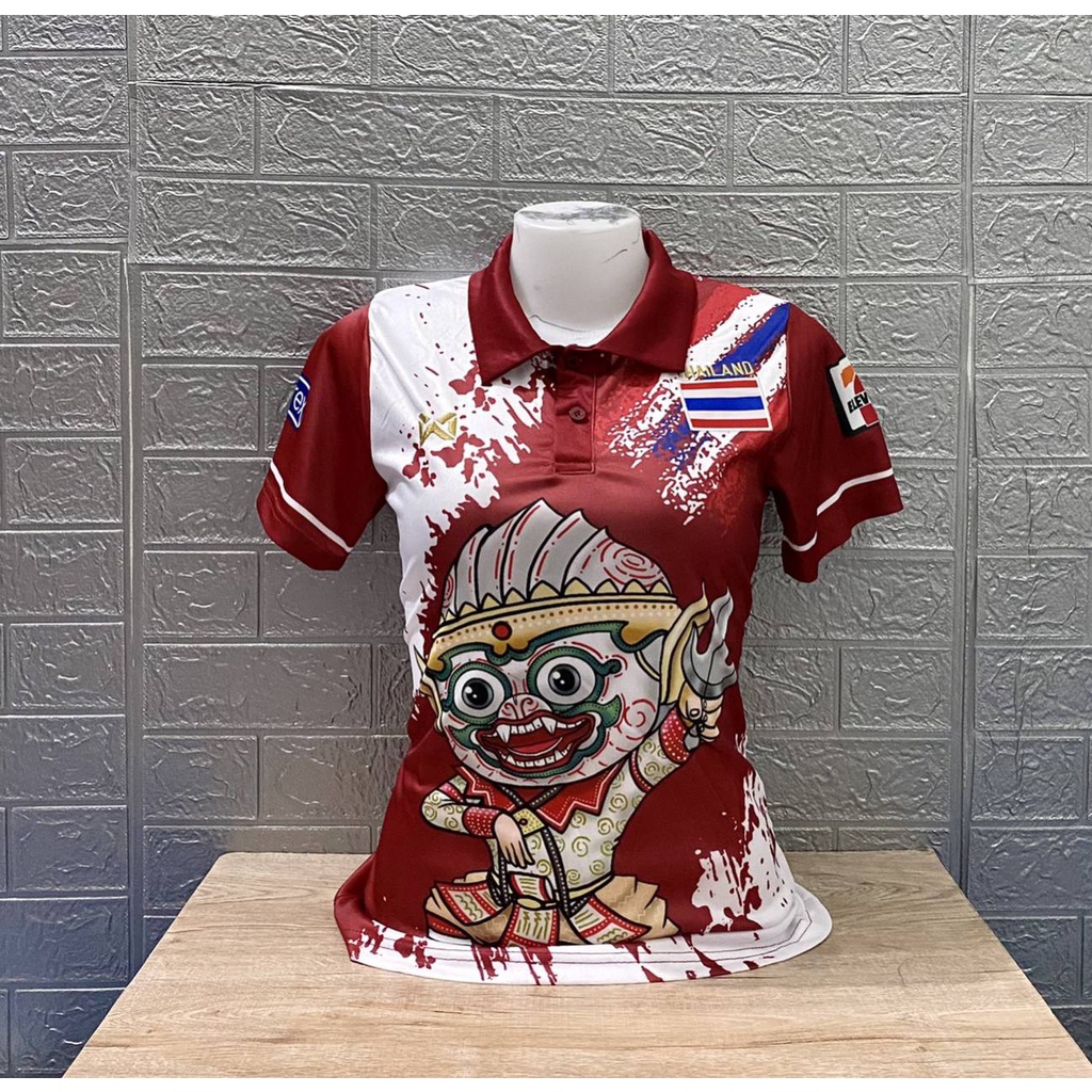 เสื้อบอลหญิงทีมชาติไทย-หนุมานกราฟฟิก-อก-32-36-ป้ายห้อย-xl