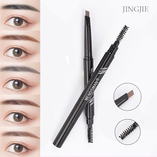 สินค้า [JINGJIE] ดินสอเขียนคิ้ว สีดํา แบบสองหัว ทรงสามเหลี่ยม ติดทนนาน 
