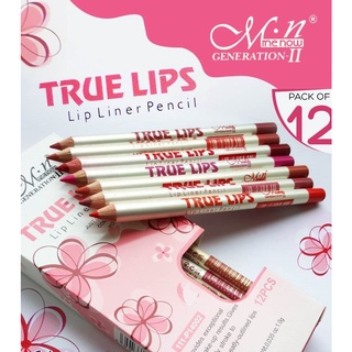 ME NOW TRUE LIPS LIP LINER PENCIL...ดินสอเขียนขอบปากมีนาวทรูลิป 1กล่องมี12สี (ราคายกกล่อง)