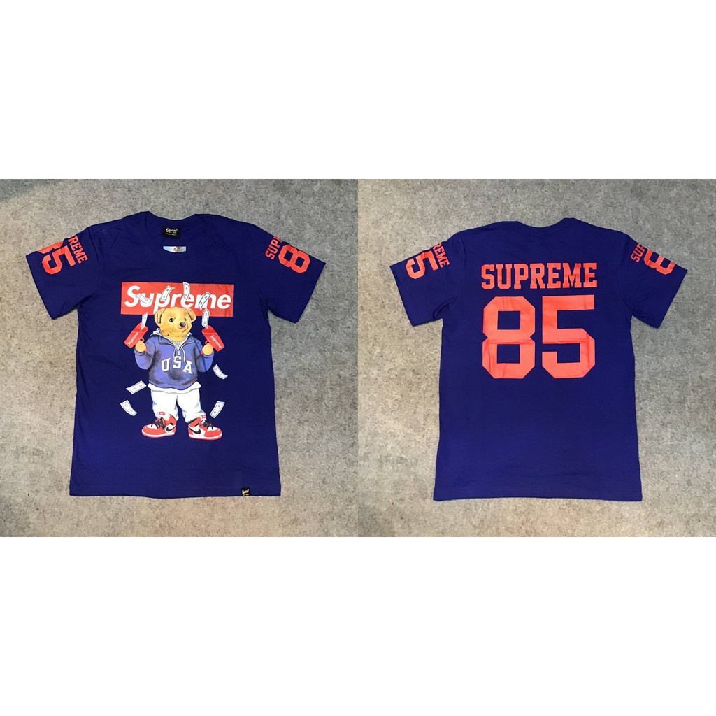 เสื้อยืดซูพรีม-เสื้อสตรีท-ลาย-mario-ลายหมีsupreme-แนว-streetstyle-สวยเท่-ไม่ซ้ำใครสินค้ามาใหม่สวยๆ