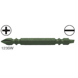 KOKEN 123SW ดอกไขควงลม หัวแบน-แฉก #2x5.5x75mm. 6P แกน 1/4"