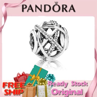 Pandora สร้อยข้อมือเงิน 925 ประดับลูกปัดกลวง หรูหรา ของขวัญวันเกิด สําหรับสุภาพสตรี p825
