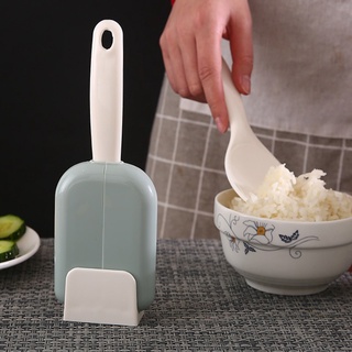 1 Pcs Creative Self-closing Rice Spoons Storage Rack/ Portable Standing Rice Scoop with Dustproof Cover/ Household Kitchen Utensils