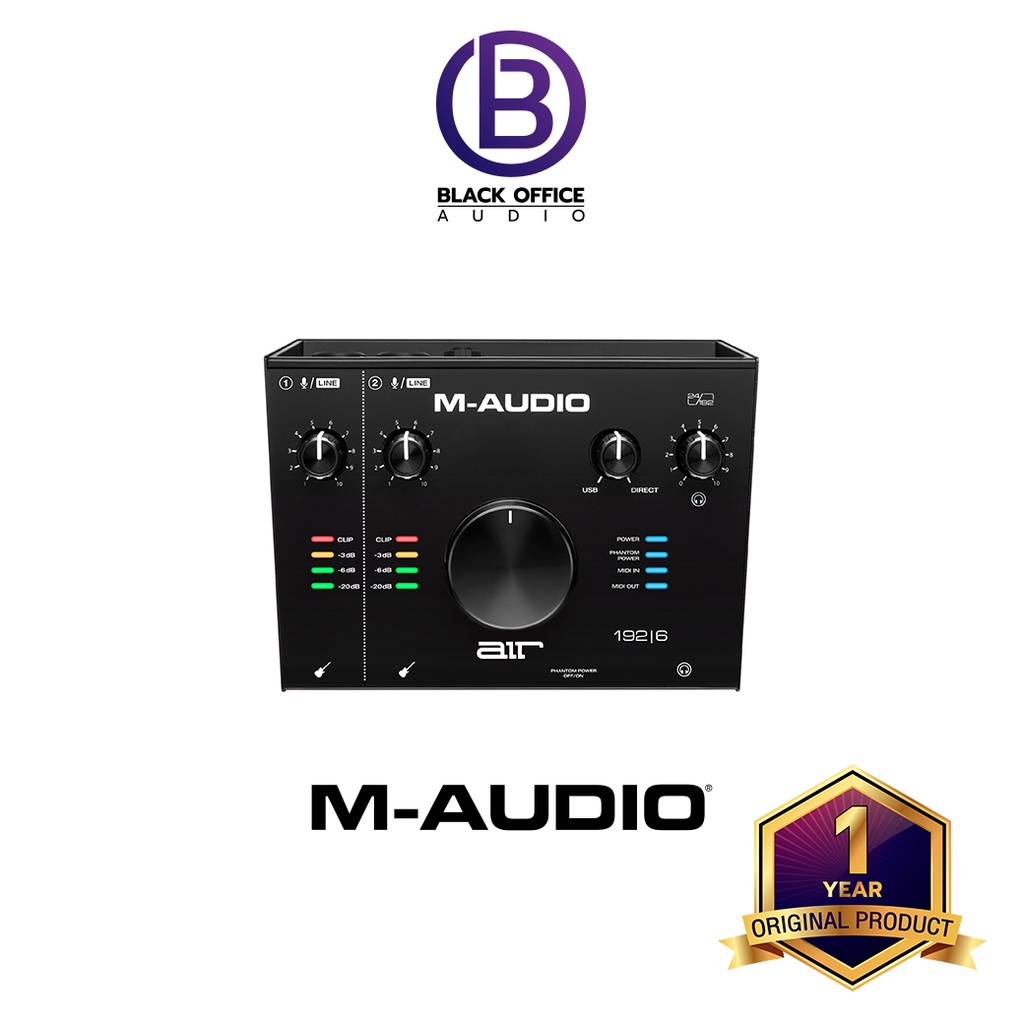 m-audio-air-192-6-ออดิโออินเตอร์เฟส-บันทึกเสียง-ทำเพลง-usb-audio-interface-blackofficeaudio