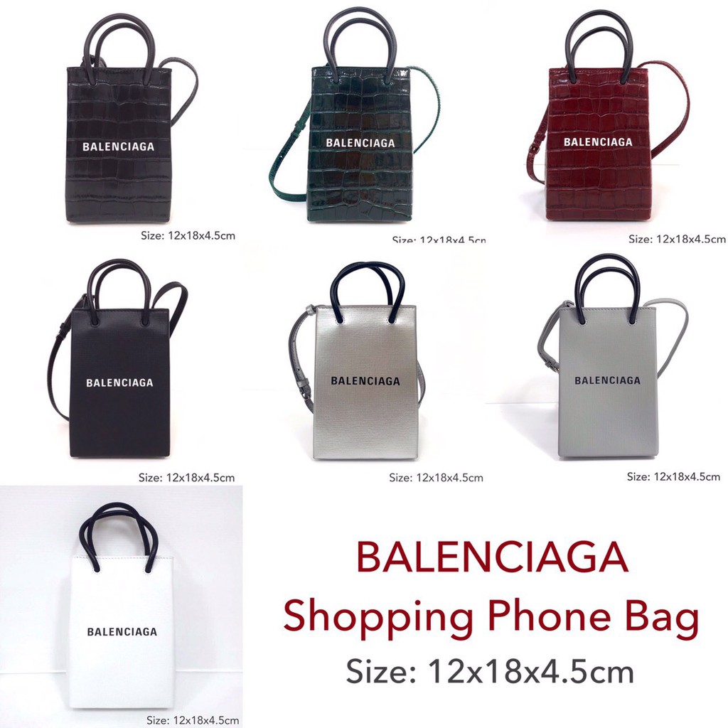 balenciaga-shopping-phone-bag-ของแท้-100-ส่งฟรี