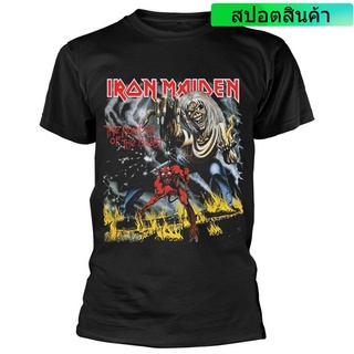 เสื้อยืดโอเวอร์ไซส์เสื้อยืด ผ้าฝ้าย พิมพ์ลาย Iron Maiden The Number Of The Beast สวมใส่สบาย 2022S-3XL