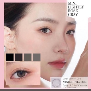 lightly rose gray  (luxylens) ขนาดมินิ mini ☀️กรองแสง uv ✔️เลนส์แท้จดทะเบียนถูกต้อง (บิ๊กอาย คอนแทคเลนส์ Bigeye