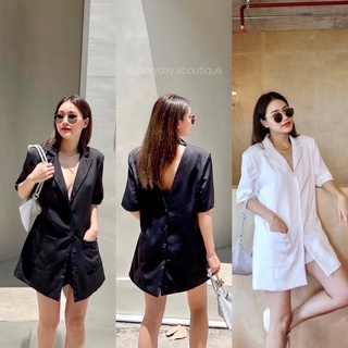 hihi 🤍🖤 blazer set (530฿ฟรีส่ง) สีใหม่มาแล้วค่าา!! ชุดเซทสูทชุดเก่ง มาพร้อมกางเกงขาสั้นด้านใน ดีไซน์แบบใหม่ไม่ซ้ำใคร