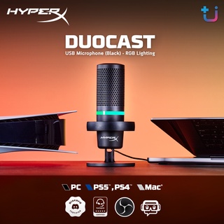 NEW !  HyperX DuoCast - USB Microphone (Black) - RGB Lighting