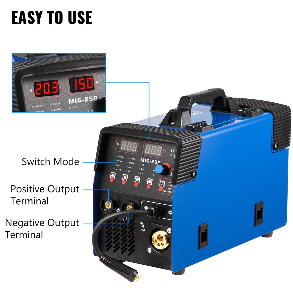 New Product welder mig mag SIHAO MIG Welder Welding Machine 250A Flux ...