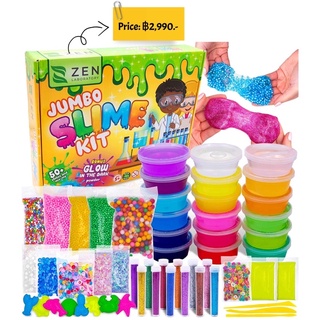 Jumbo Slime Kit for Girls Toy Party Favors 7 8 9 10+ Year Old, Slime Making Kits for Boys Kids Glow in Dark Halloween