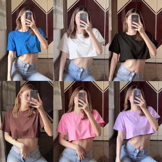 Covermilks💖เสื้อครอปผ้า cotton100%