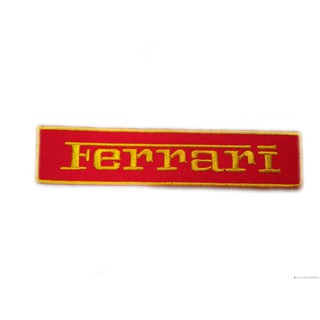 Ferrari เฟอรารี่ ป้ายติดเสื้อแจ็คเก็ต อาร์ม ป้าย ตัวรีดติดเสื้อ อาร์มรีด อาร์มปัก Badge Embroidered Sew Iron On Patches