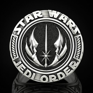 New Jedi Masters Ring แหวนผู้ชายดารายุโรปและอเมริกาภาพยนตร์ Star Wars Jedi Knight Ring