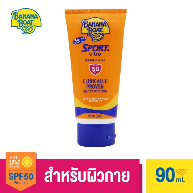 ภาพหน้าปกสินค้าBanana Boat Sport Ultra Sunscreen Lotion SPF50 PA++++ (90 ml.) E131R จากร้าน bananaboatloverthailand บน Shopee