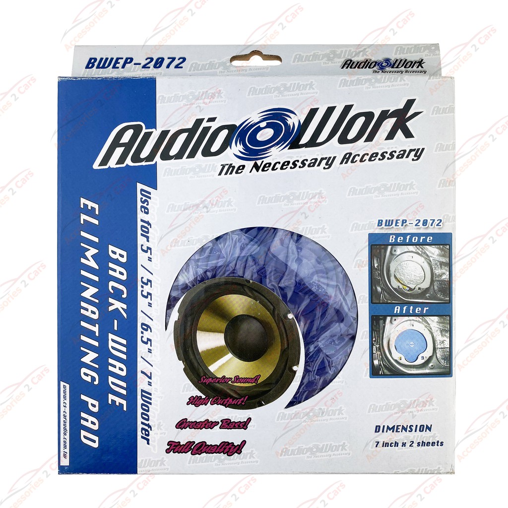 แผ่นซับเสียงลำโพง-แผ่นซับวูฟเฟอร์sub-woofer-1-คู่-audio-work-รหัสbwep-2072