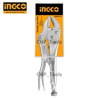 INGCO HSJP0110 คีมล็อค คีมล็อคปากตรง ขนาด 10 นิ้ว Straight Jaw Locking Plier