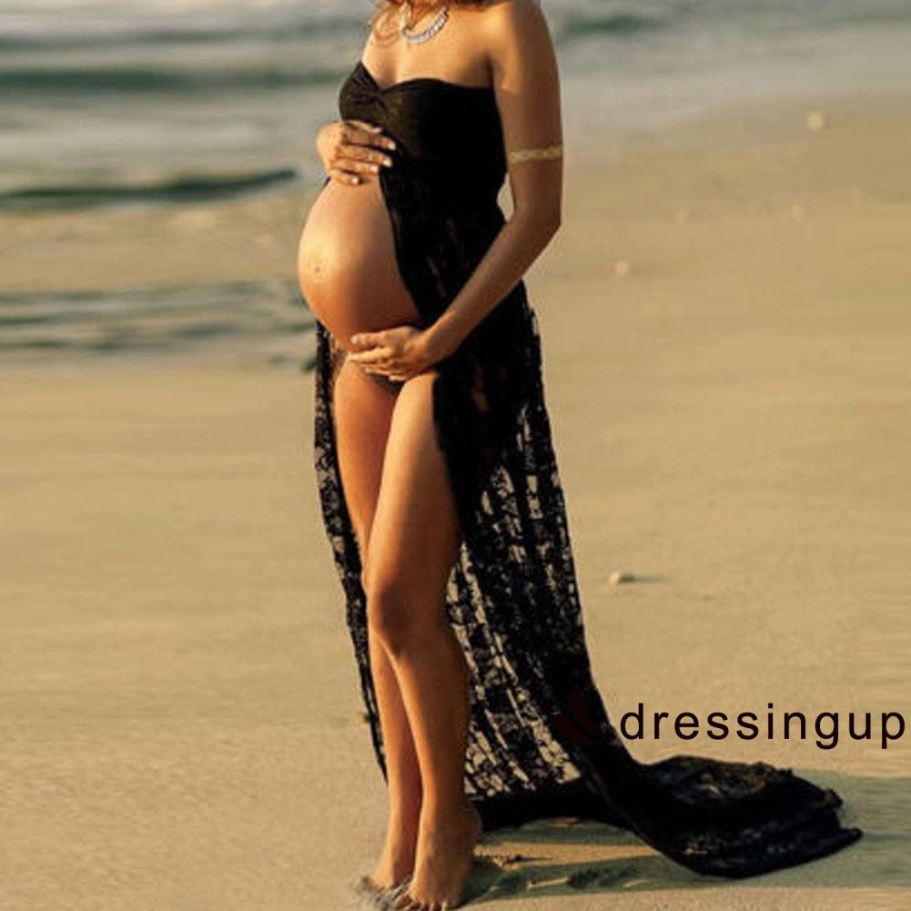 hgi-ชุดคลอดยาว-ผ่าด้านหน้า-ถ่ายภาพหญิงตั้งครรภ์