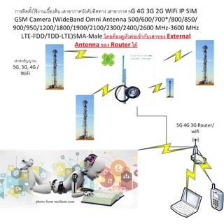 เสาอากาศ 5G 4G 3G 2G สายยาว 11 เมตร