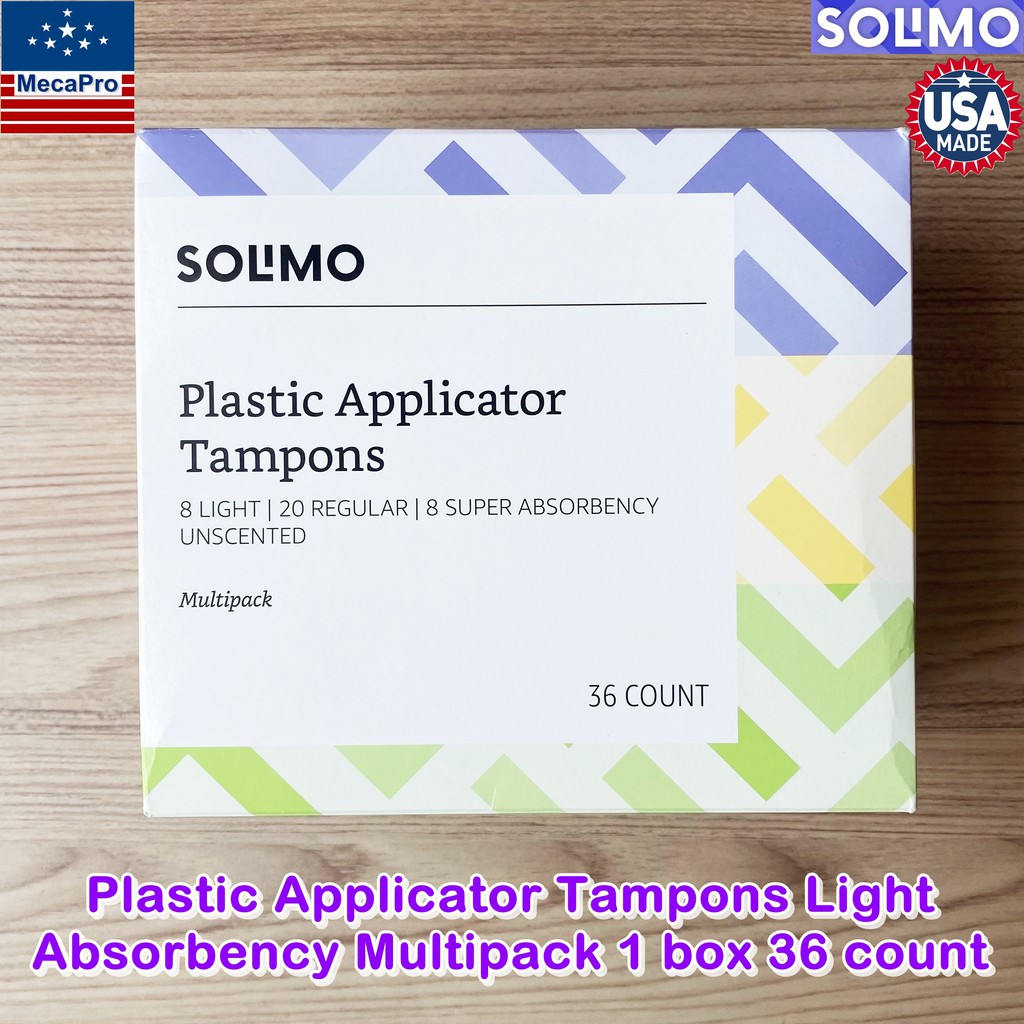 Solimo® Plastic Applicator Tampons Light Absorbency Multipack 1 box 36 ...