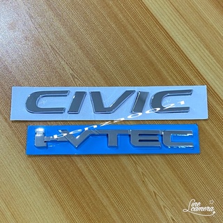 โลโก้ CIVIC+I-VTEC ติดท้าย HONDA ราคาต่อชุด 2 ชิ้น