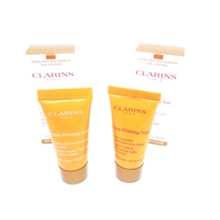 Clarins Extra firming day and night ครีมบำรุง ผิวหน้า รุ่นใหม่ day 5 มล + night 5 มล มีกล่องของแท้ ขนาดทดลอง