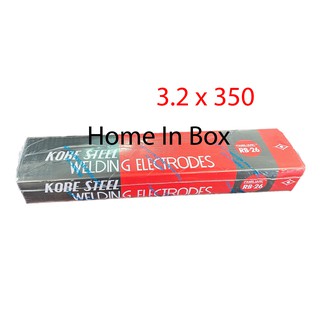 ลวดเชื่อม เหล็กเหนียว RB26 3.2x350 ตราโกเบ Kobe ลวดอ๊อก ไส้อ๊อก ซีลทุกกล่อง รับประกันคุณภาพ