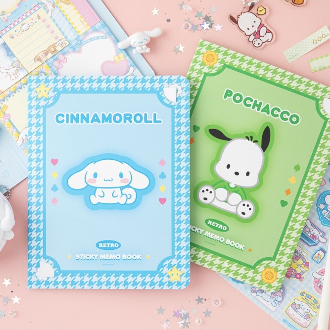 sanrio-กระดาษโน้ตมีกาว-สติกเกอร์-ลาย-hello-kitty-kuromi-cinnamoroll-ฉีกได้-สําหรับติดตกแต่งสมุดโน้ต