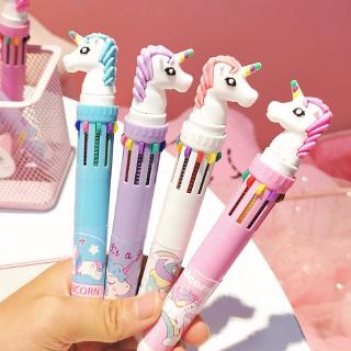 ภาพขนาดย่อของสินค้าปากกาลูกลื่น ลายยูนิคอร์น My Little pony 10 สี สําหรับนักเรียน