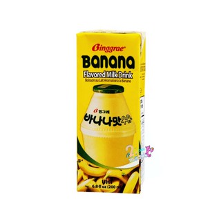 นมกล้วยเกาหลี 🇰🇷 bingrae banana flavor milk 200g.