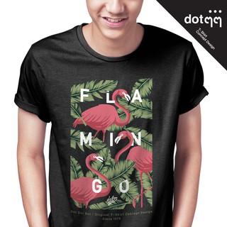 dotdotdot เสื้อยืดผู้ชาย ลาย Flamingo(Black)