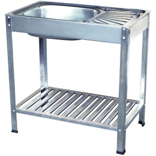 Sink stand FREESTANDING SINK 1B1D PARNO PN-7545T STAINLESS STEEL Sink device Kitchen equipment อ่างล้างจานขาตั้ง ซิงค์ขา