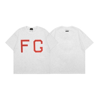 เสื้อยืดแขนสั้นลําลอง คอกลม ผ้าฝ้าย พิมพ์ลาย Fear Of God สวมใส่สบาย แฟชั่นใหม่