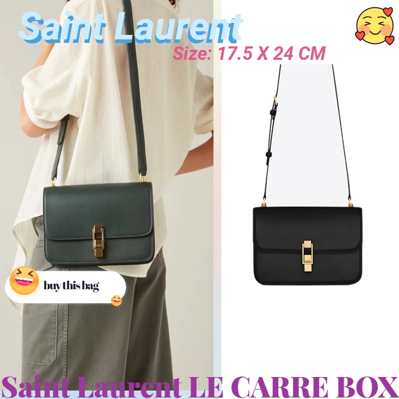 แซงต์โลรองต์-saint-laurent-ysl-le-carre-box-กระเป๋าสะพายหนัง-saint-laurent-กระเป๋าสุภาพสตรี