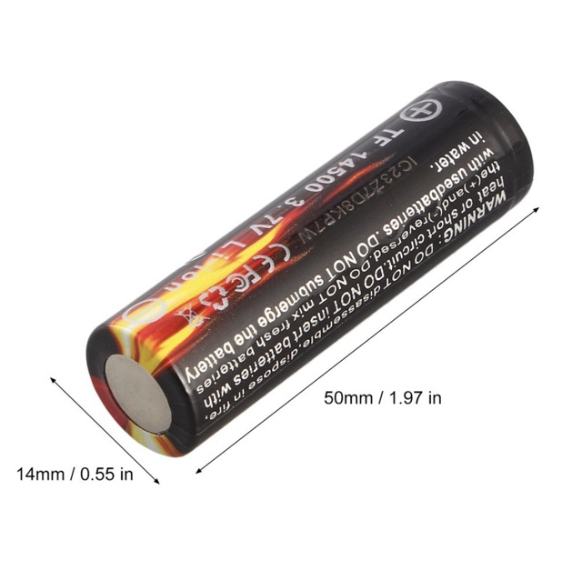 ถ่านชาร์จtrustfire-ขนาด-14500-หรือเท่ากับ-aa-3-7v-แพค4ก้อน-แถมฟรีกล่องใส่ถ่าน