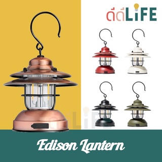 Edison Lantern ไฟแคมป์ปิ้ง แบบใช้ถ่าน AA สไตล์ วินเทจ ไฟแคมป์ LED โคมไฟแขวนเต็นท์ ตะเกียงแคมป์ปิ้ง กลางแจ้ง ไฟตกแต่งร้าน กันน้ํา Mini Vintage Camping Light AA Battery LX-998 DDlife