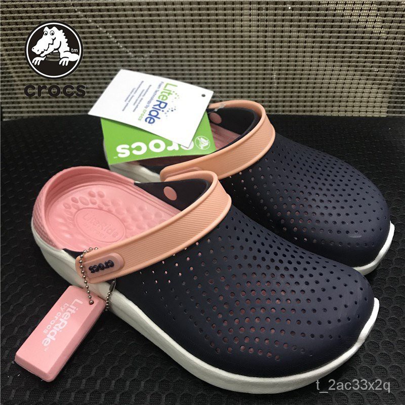 สินค้าอยู่ไทยพร้อมส่ง-blue-amp-pink-crocs-literide-clog-หิ้วนอกoutlet-ถูกกว่าshop