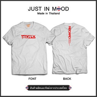 เสื้อยืดสีขาว193-194 เสื้อยืดลาย RECARO สุดคูล... Made in Thailand คุณภาพเยี่ยมaS-4XL